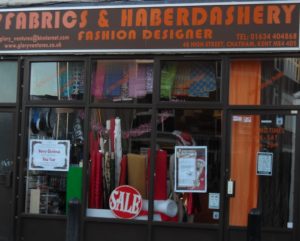 (BrE) haberdashery