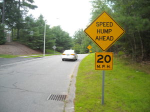 (AmE) speed hump